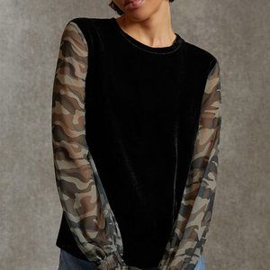 Black Velvet Top Size 8